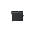 Chaise Lounger Arm Chair - PU Leather Tufted Back for Living Room & Bedroom, Elegant Indoor Seating Solution
