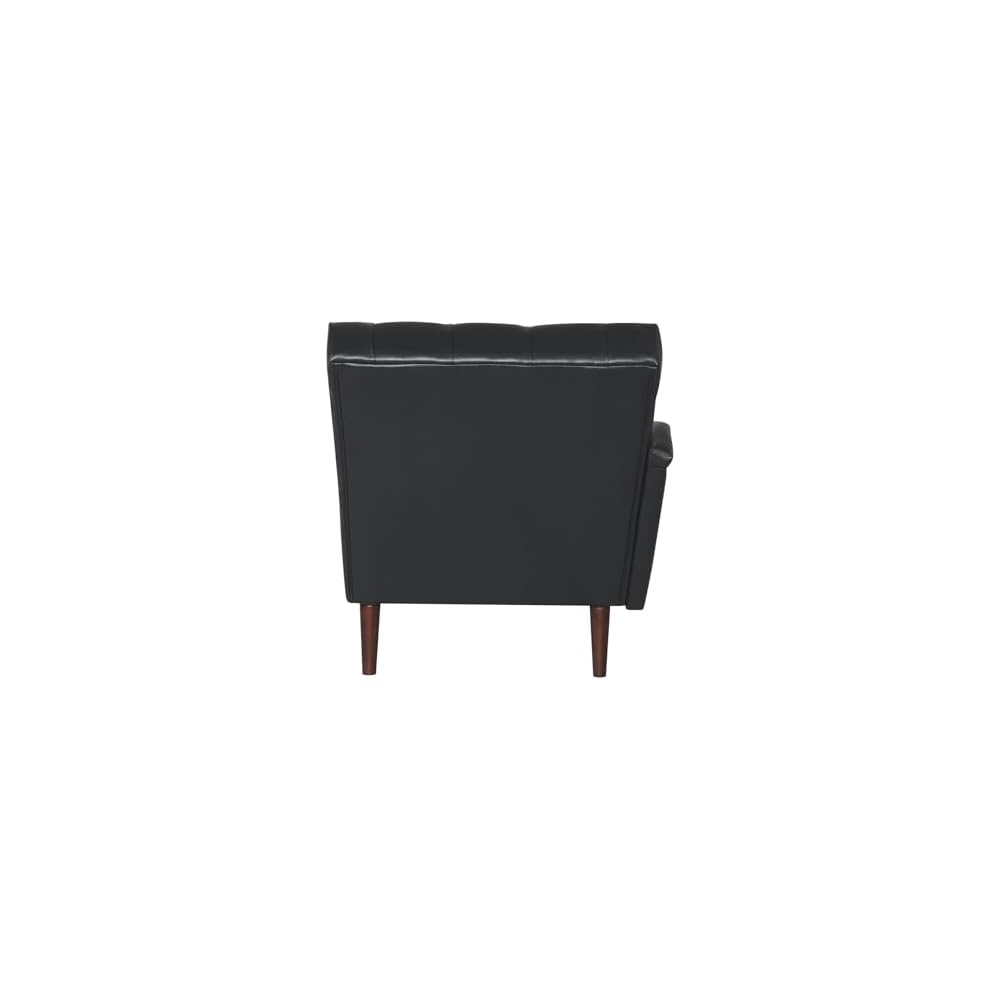 Chaise Lounger Arm Chair - PU Leather Tufted Back for Living Room & Bedroom, Elegant Indoor Seating Solution