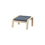 ProTuning POÄNG Armchair and footstool, birch veneer/Gunnared blue