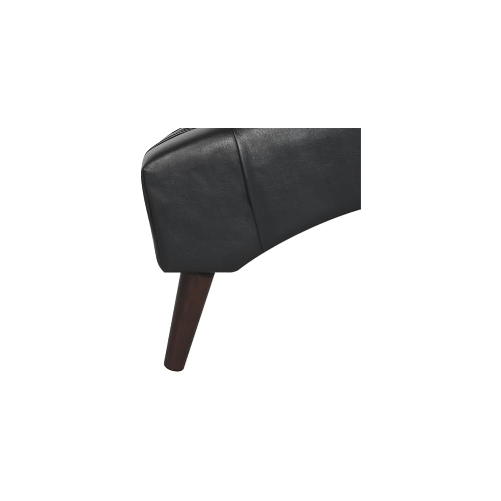 Chaise Lounger Arm Chair - PU Leather Tufted Back for Living Room & Bedroom, Elegant Indoor Seating Solution