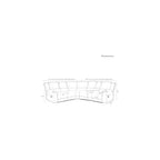 L-Shaped Manual Reclining Sectional Sofa for Living Room