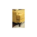 BOWERY HILL Traditional Velvet Upholstered Sofa, Gold Finish, Premium Velvet Fabric, Solid Wood Frame, 91" W x 40" D x 38" H, Includes Accent Pillows, Nailhead Trim, Comfortable Living Room Seating