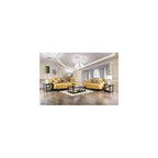 BOWERY HILL Traditional Velvet Upholstered Sofa, Gold Finish, Premium Velvet Fabric, Solid Wood Frame, 91" W x 40" D x 38" H, Includes Accent Pillows, Nailhead Trim, Comfortable Living Room Seating