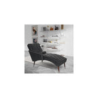 Chaise Lounger Arm Chair - PU Leather Tufted Back for Living Room & Bedroom, Elegant Indoor Seating Solution