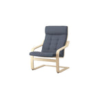 ProTuning POÄNG Armchair and footstool, birch veneer/Gunnared blue