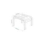 ProTuning POÄNG Armchair and footstool, birch veneer/Gunnared blue