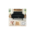 3 Pieces Sofa Set, L Shaped Sectional Couch and Loveseat Set with Ottoman