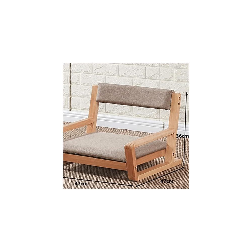 Living Room Furniture Accent Chair Wood Legless Floor Seating Great for Reading Watching TV