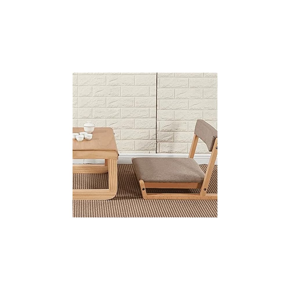 Living Room Furniture Accent Chair Wood Legless Floor Seating Great for Reading Watching TV