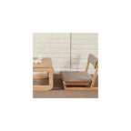 Living Room Furniture Accent Chair Wood Legless Floor Seating Great for Reading Watching TV