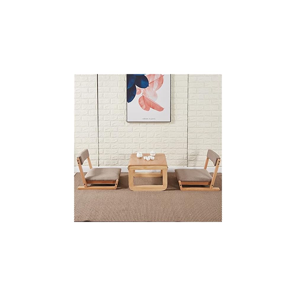 Living Room Furniture Accent Chair Wood Legless Floor Seating Great for Reading Watching TV
