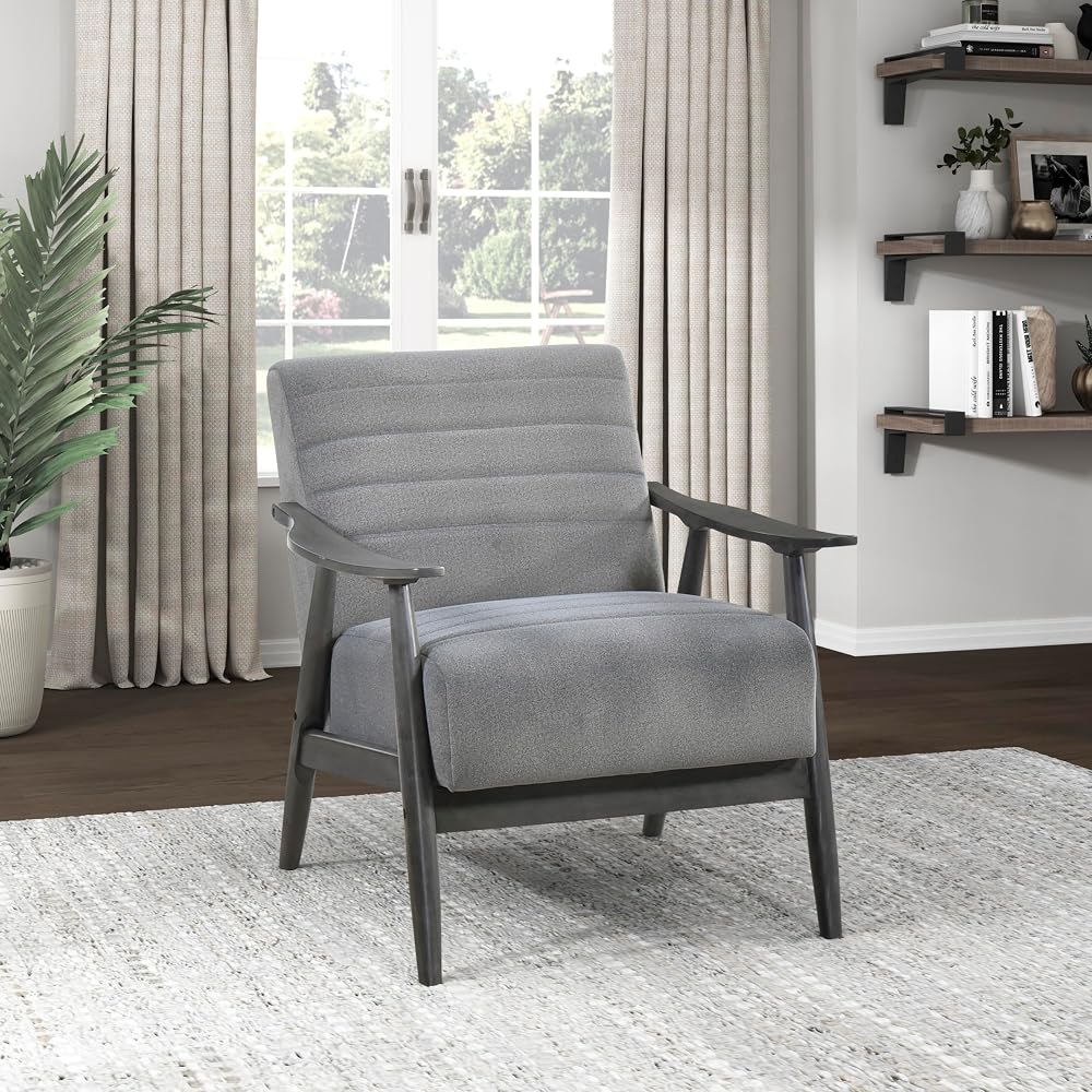 Lexicon Teague Velvet Accent Chair, Gray